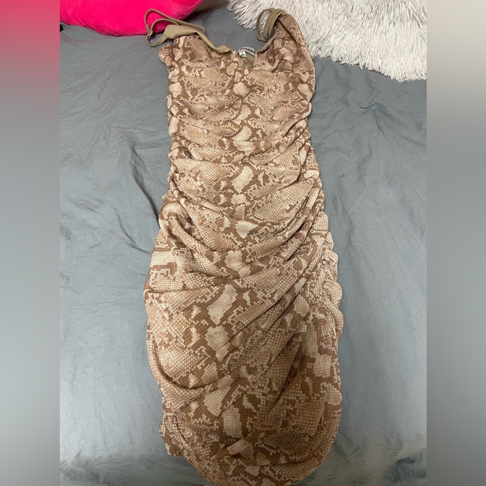 Snake skin pattern dress